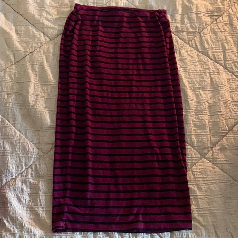 Old Navy Striped Midi Skirt